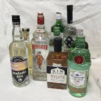 SELECTION OF GIN TO INCLUDE TANQUERAY, BRECON, GORDONS,