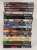 SELECTION OF VARIOUS DVDS INCLUDING TITLES SUCH AS SHERLOCK HOLMES : A GAME OF SHADOWS,