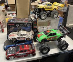 NEW BRIGHT TOYS FORD F150 PATRIOT RADIO CONTROLLED VEHICLES TOGETHER WITH VARIOUS OTHERS