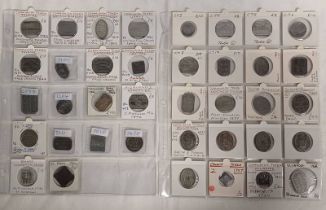 38 X SCOTTISH COMMUNION TOKENS TO INCLUDE BANFF 1776, WICK 1765, 1818 NORTH MIDDLETON, ALVAH 1750,