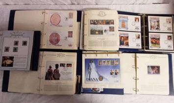 7 ALBUMS OF ROYAL FAMILY COIN COVERS, FIRST DAY COVERS, STAMPS ETC TO INCLUDE DIANA,