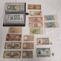 ALBUM OF VARIOUS WORLD BANKNOTES TO INCLUDE BRUNEI, EASTERN CARIBBEAN CENTRAL BANK,