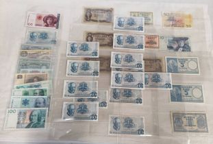 GOOD SELECTION OF VARIOUS SCANDINAVIAN BANKNOTES, WITH SOME 1940'S 10 KRONER NOTES, ETC.