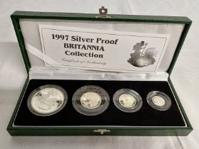1997 SILVER PROOF BRITANNIA COLLECTION, IN CASE OF ISSUE, WITH C.O.A.