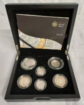 2011 UK SILVER PIEDFORT 6-COIN SET, IN CASE OF ISSUE, WITH C.O.A.