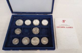 10 X OLYMPIC GAMES SILVER COINS TO INCLUDE 2 X 1976 CANADA MONTRAL GAMES $10,