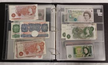 ALBUM OF 51 X BANK OF ENGLAND BANKNOTES TO INCLUDE L.K.