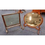 MAHOGANY DRESSING TABLE MIRROR & 1 OTHER DRESSING TABLE MIRROR