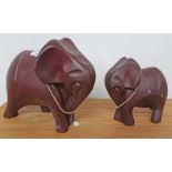 2 ELEPHANT FIGURES.