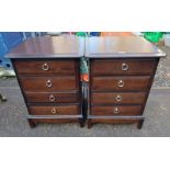 PAIR OF STAG MAHOGANY 4 DRAWER BEDSIDE CHESTS