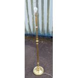 METAL STANDARD LAMP WITH REEDED COLUMN ON CIRCULAR BASE