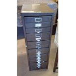 METAL MULTI DRAWER FILING CABINET.