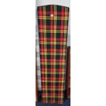 TARTAN FABRIC 4 PART FOLDING SCREEN - 168 CM TALL