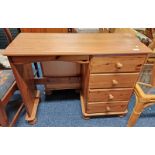 PINE DRESSING TABLE WITH 4 DRAWERS.