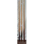 3 SNOOKER CUES, TO INCLUDE BUROUGHES & WATTS LTD,