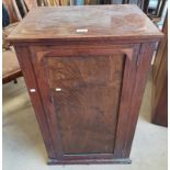 19TH CENTURY INLAID ROSEWOOD SINGLE DOOR CABINET WITH LATER ALTERATIONS ON PLINTH BASE,