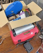 ROCK BOX, VARIOUS TOOLS TO INCLUDE SCREW DRIVERS, CABLE TIES ETC.