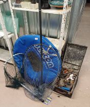 FISHING NETS IN BAG & VARIOUS MACHINE PARTS