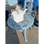 PLASTIC TABLE AND CHAIR WITH ENAMEL WATERING CAN -3-