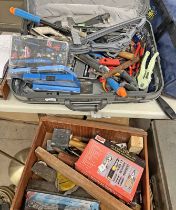 SELECTION OF TOOLS TO INCLUDE DRILL BITS, CHISELS,