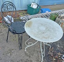 METAL TABLE AND CHAIRS