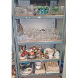 LARGE SELECTION OF 19TH OR 20TH CENTURY GLASSWARE, PORCELAIN, INCLUDING ORIENTAL WARE,
