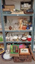 GOOD SELECTION OF SILVER PLATED CUTLERY, PORCELAIN, VARIOUS BOTTLES OF WINE & WHISKY,