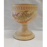 ROYAL WORCESTER BLUSH IVORY PEDESTAL VASE - 19CM TALL Condition Report: Dark spot to