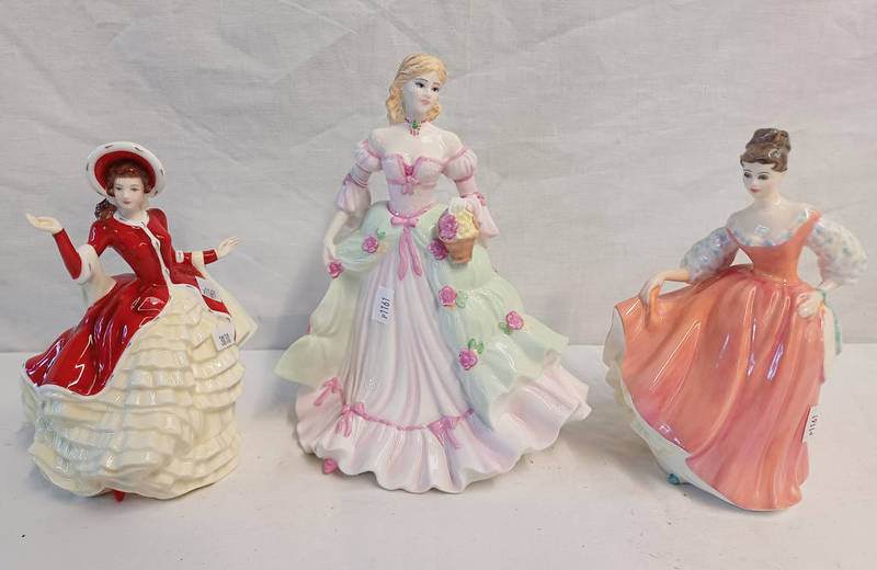 COALPORT FIGURE - CLASSICAL ELEGANCE A SPECIAL GIFT, & 2 ROYAL DOULTON FIGURES - FAIR LADY HN2835,