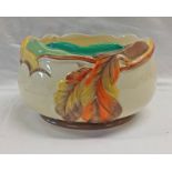 CLARICE CLIFF BOWL WITH GREEN,