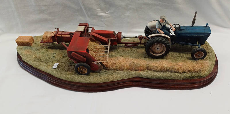 BORDER FINE ARTS FIGURE 'HAY BALING' B0738 BY RAY AYRES,