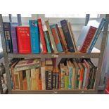 LARGE SELECTION OF CRICKET & OTHER BOOKS ON 2 SHELVES