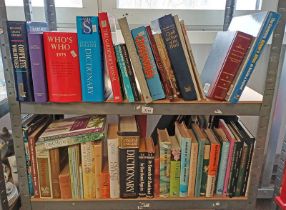 LARGE SELECTION OF CRICKET & OTHER BOOKS ON 2 SHELVES