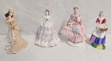 2 ROYAL WORCESTER FIGURES TO INCLUDE THE LAST WALTZ, 1855: THE CRINOLINE,