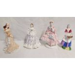 2 ROYAL WORCESTER FIGURES TO INCLUDE THE LAST WALTZ, 1855: THE CRINOLINE,