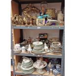 EXCELLENT SELECTION OF BRASS STAG & OTHER BRASSWARE, VARIOUS PORCELAIN DINNERWARE BY JOHNSON,