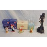 4 ROYAL DOULTON FIGURES TO INCLUDE MICKEY MOUSE MM1, MINNIE MOUSE MM2, SOMETHING TO DRAW RB13,