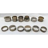 12 SILVER NAPKIN RINGS