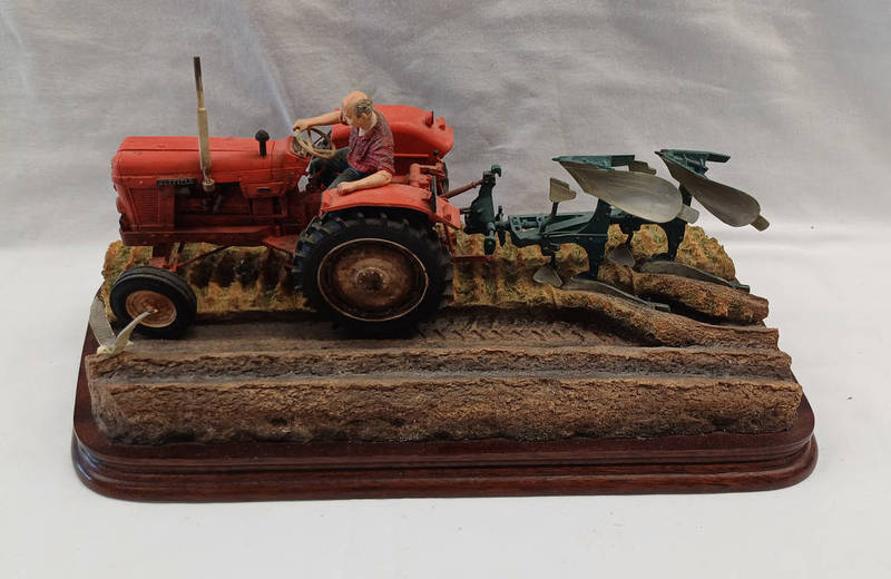 BORDER FINE ARTS FIGURE 'REVERSIBLE PLOUGHING' B0978 BY RAY AYRES WITH CERTIFICATE