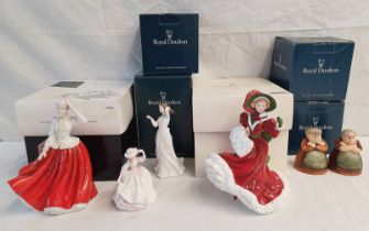 6 ROYAL DOULTON FIGURES TO INCLUDE CHRISTMAS DAY 2010 HN5411, GAIL HN4804, VOTES FOR WOMEN D7066,