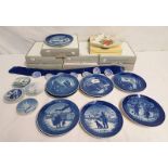 EXCELLENT SELECTION OF ROYAL COPENHAGEN PLATES & DISHES, SOME BOXED,
