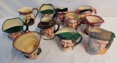 10 ROYAL DOULTON CHARACTER JIGS TO INCLUDE FALSTAFF, ROBINSON CRUSOE,