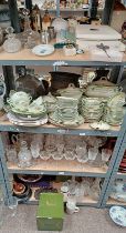 ROYAL DOULTON AND OTHER PORCELAIN DINNER WARE, WEDGWOOD DAVID SHEPHERD PLATES, GRAYS POTTERY,