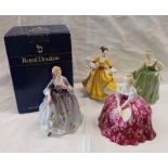 4 ROYAL DOULTON FIGURES, NICOLA, VICTORIA,