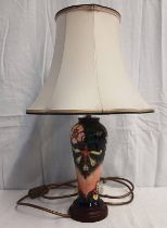 MOORCROFT VASE CONVERTED TO TABLE LAMP,