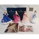 4 ROYAL DOULTON FIGURES TO INCLUDE FIGURE OF THE YEAR MARY HN3375, EMMA HN3714,