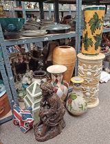 LARGE PORCELAIN VASES PORCELAIN STANDS,