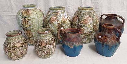 EXCELLENT SELECTION OF STONEWARE POTTERY & VASES,