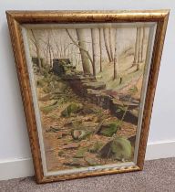 J MCLEAN (ARR) 'THURSTASTON HILL' MONOGRAMMED JMCL LABEL TO REVERSE FRAMED OIL PAINTING 73 CM X 49