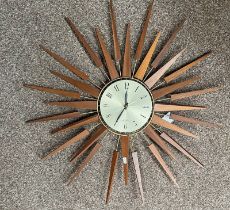 SETH THOMAS STAR BURST WALL CLOCK,